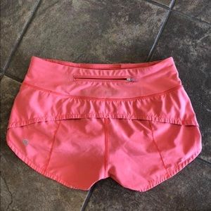 Lululemon size 2 Coral running shorts